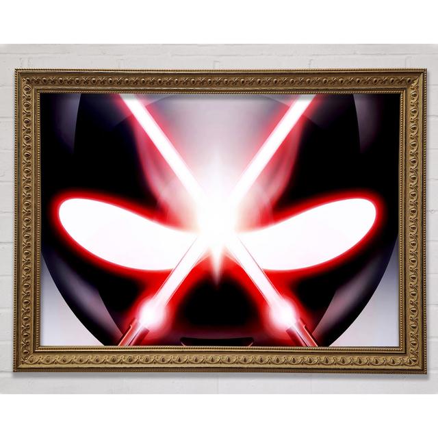 Alien Eyes Framed Print Ivy Bronx Size: 100cm H x 141.4cm W x 3cm D on Productcaster.