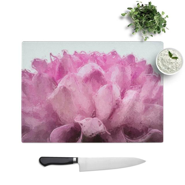 Tempered Glass Petals of a Chrysanthemum Chopping Board East Urban Home Size: 28.5 cm W x 20 cm L on Productcaster.