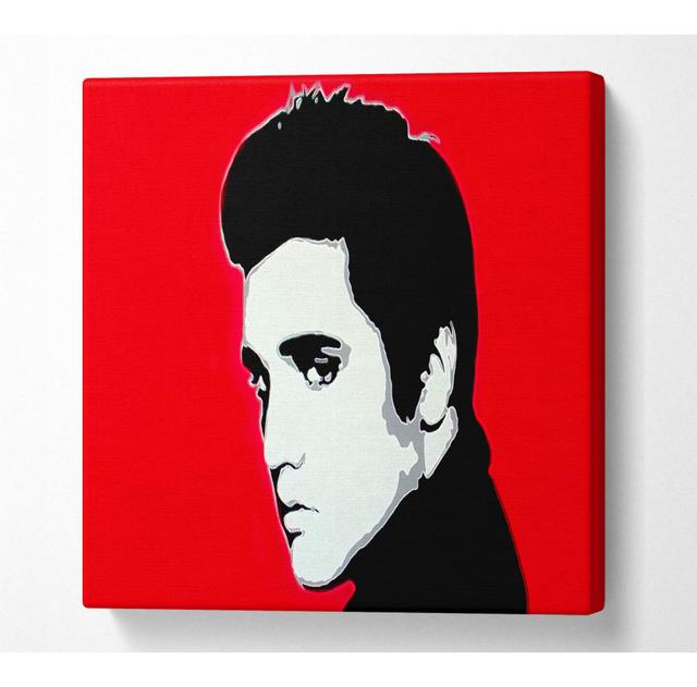 Elvis Portrait Rot - Druck Fairmont Park Größe: 101,6 cm H x 101,6 cm B x 10 cm T on Productcaster.