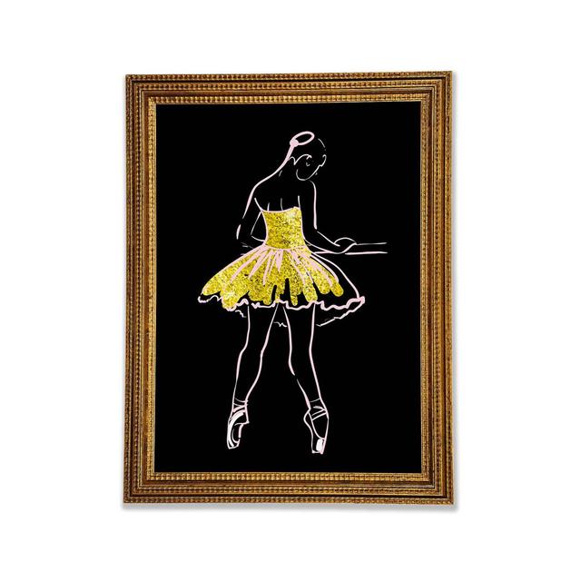 Golden Pink Ballerina 5 - Print Mercer41 Size: 118.9cm H x 84.1cm W x 3cm D on Productcaster.