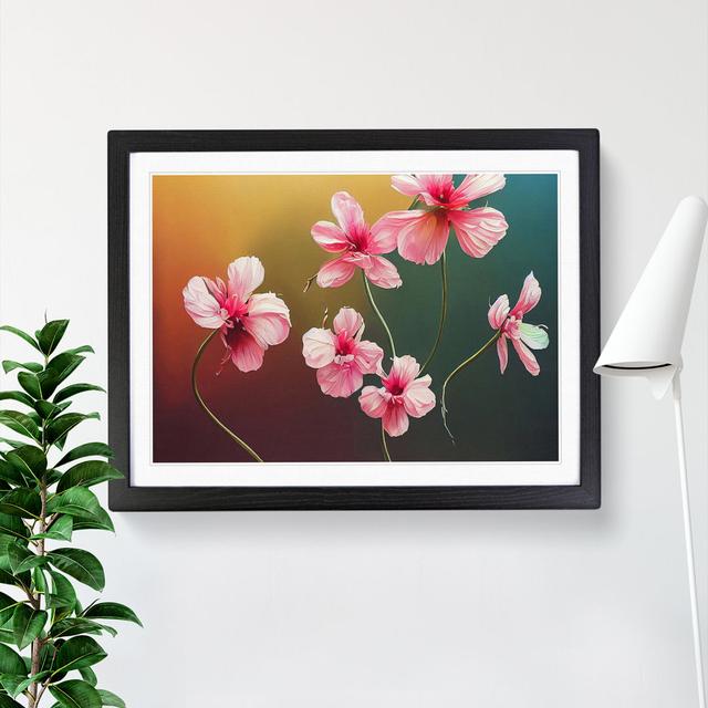 Sweet Flowers - Single Picture Frame Print Marlow Home Co. Frame Colour: Black Framed, Size: 25cm H x 34cm W x 2cm D on Productcaster.