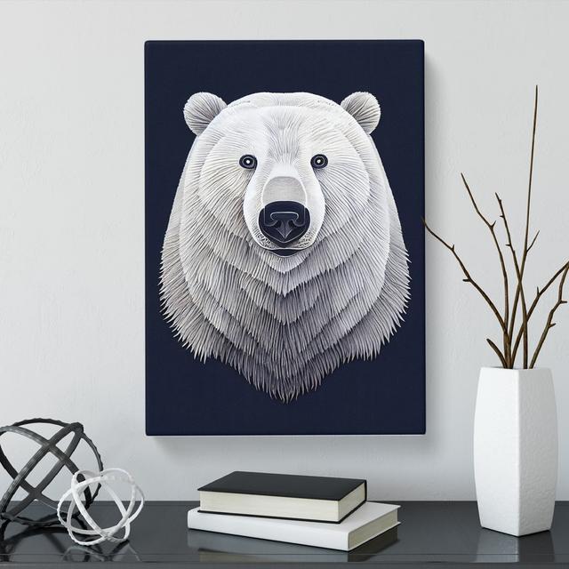 CAN-V0523-1510X Mighty Polar Bear - Wrapped Canvas Print Alpen Home Frame Option: Wrapped Canvas, Size: 76cm H x 50cm W x 3cm D on Productcaster.