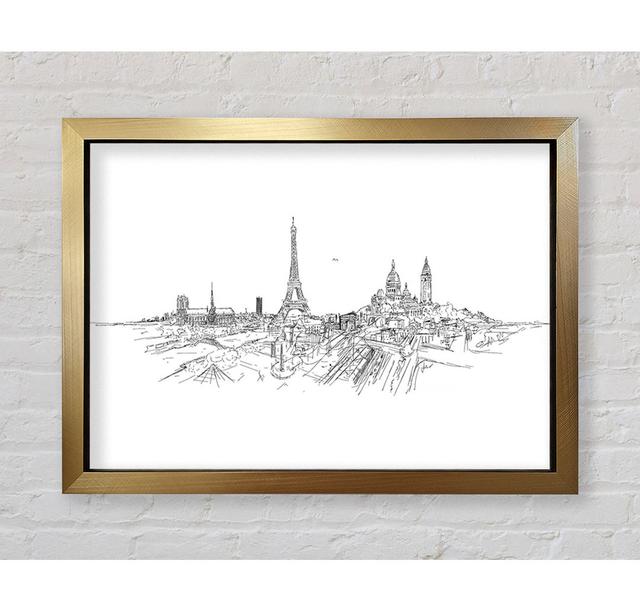 Eiffel Tower Over The City 11 - Single Picture Frame Art Prints Bright Star Size: 42cm H x 59.7cm W x 3.4cm D on Productcaster.