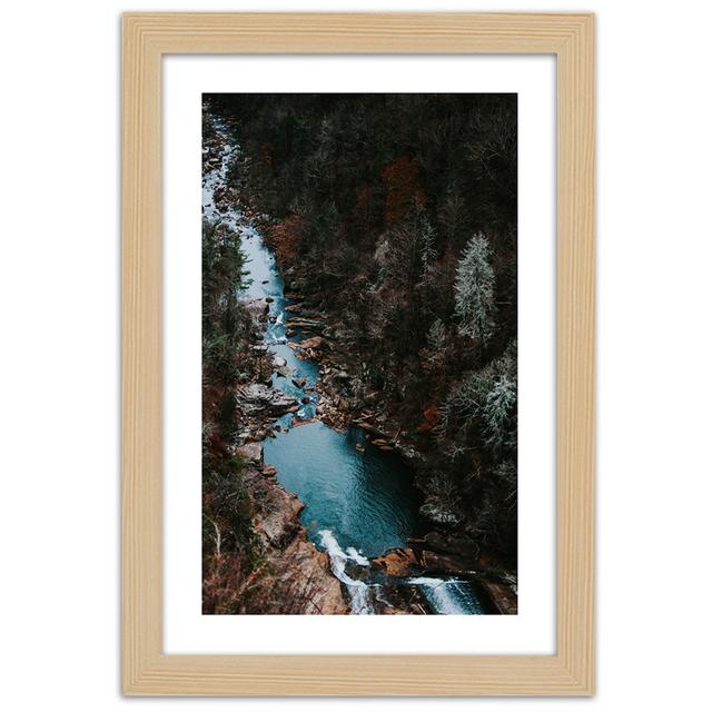 River in the Forest - Picture Frame Photograph Alpen Home Size: 100cm H x 70cm W x 2cm D on Productcaster.