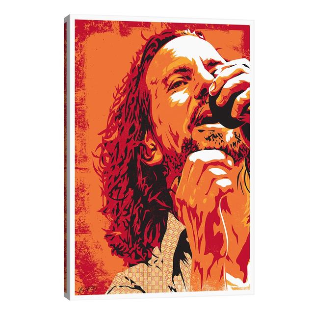 Eddie Vedder by Joshua Budich - Wrapped Canvas Painting Ebern Designs Size: 152.4cm H x 101.6cm W x 3.81cm D on Productcaster.