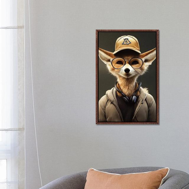 Fox Hipster by Durro Art - Gallery-Wrapped Canvas Giclée on Canvas Corrigan Studio Size: 66.04cm H x 45.72cm W x 3.81cm D, Format: Classic Wood Floate on Productcaster.