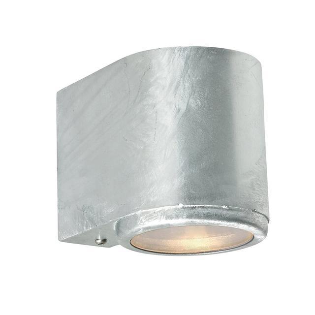 Banji Galvanized 10cm H Hardwired / Plug-in Outdoor Armed Sconce Ivy Bronx on Productcaster.