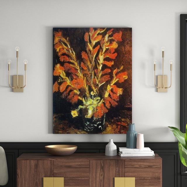 'Red Gladioli' by Vincent Van Gogh Painting Print East Urban Home Size: 120cm H x 90cm W x 1.8cm D on Productcaster.