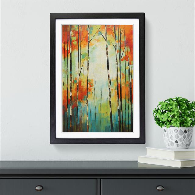 Forest Abstract No.3 Alpen Home Format: Black Framed, Size: 34cm H x 25cm W on Productcaster.