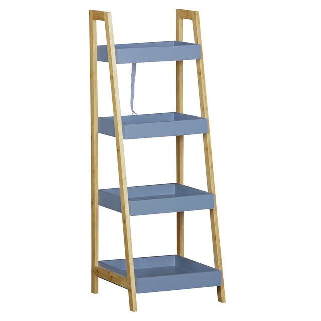 Keish 35Cm W x 98Cm H x 34Cm D Free-Standing Bathroom Shelves 17 Stories Finish: Blue on Productcaster.