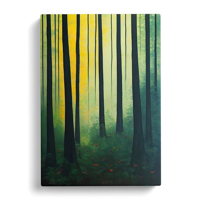 Unspoilt Forest Alpen Home Matte Colour: No Matte, Size: 50cm H x 35cm W, Format: Wrapped Canvas on Productcaster.