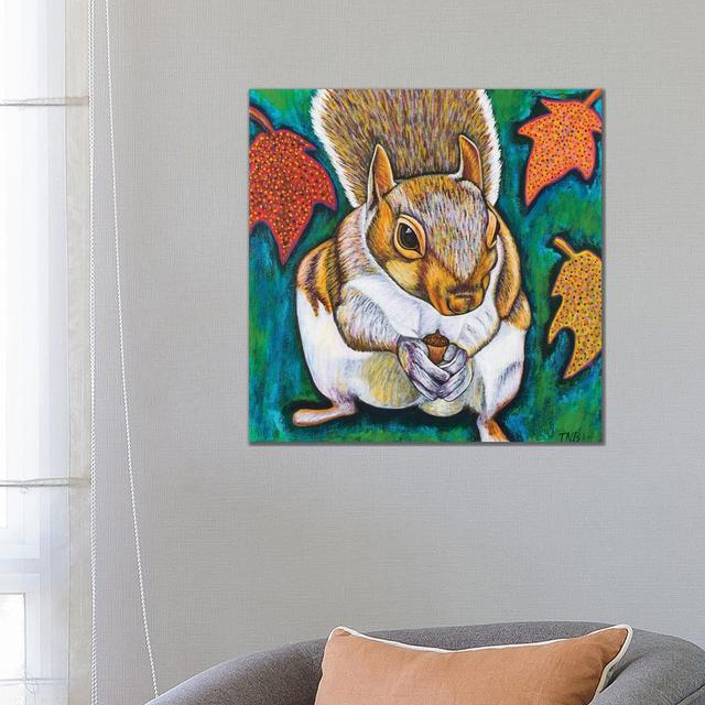 Fall Squirrel by Teal Buehler - Gallery-Wrapped Canvas Giclée on Canvas Lark Manor Format: No Frame, Size: 66.04cm H x 66.04cm W on Productcaster.