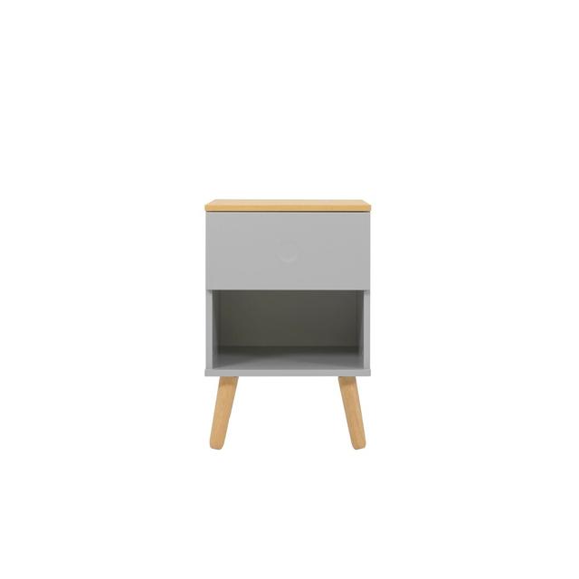 Dot 1 Drawer Bedside Table Tenzo Colour (Base): Grey/Oak on Productcaster.