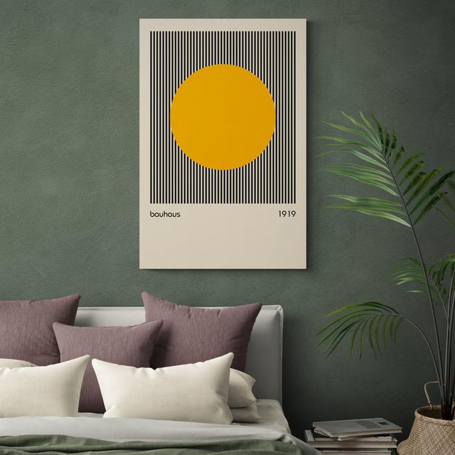 Bauhaus Orange Circle 1919 - Canvas Wall Art Framed Print - Various Sizes Corrigan Studio Size: 41" H x 31" W on Productcaster.