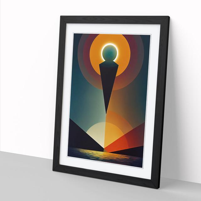 Sun Expressionism - Single Picture Frame Graphic Art Metro Lane Frame Option: Black, Size: 46cm H x 34cm W x 2cm D on Productcaster.