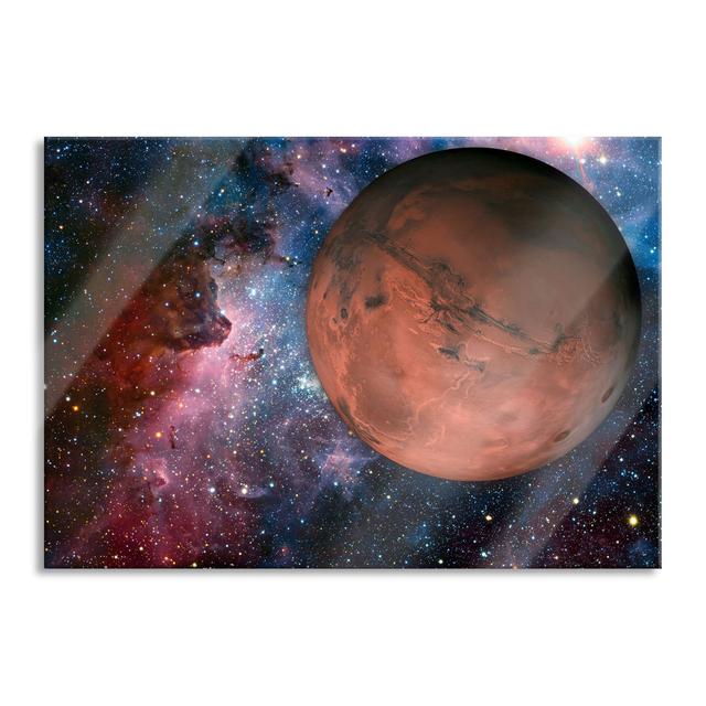 Mars in Space - Unframed Photograph on Glass Brayden Studio Size: 70cm H x 100cm W, Colour: Red on Productcaster.