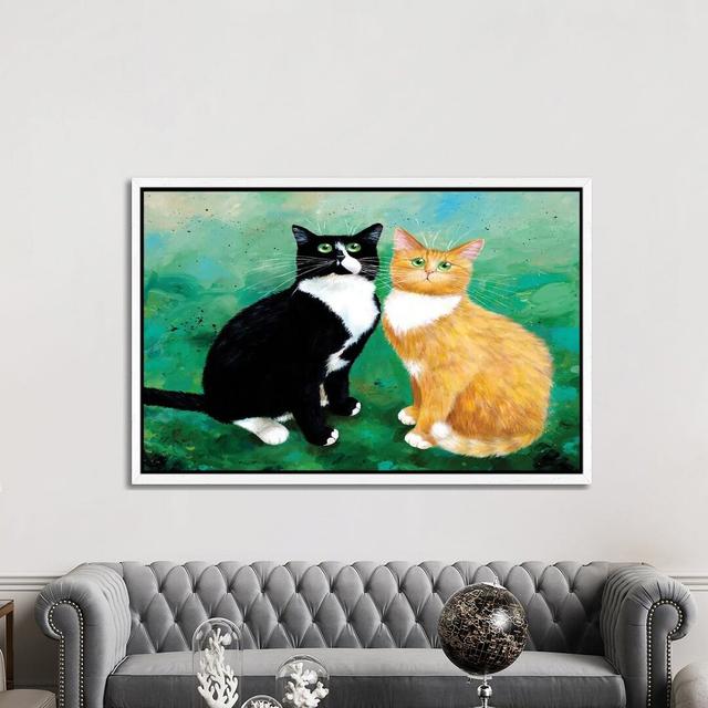 Milo And Archie by Kim Haskins - Print on Canvas Ebern Designs Format: White Framed, Size: 101.6cm H x 152.4cm W x 3.81cm D on Productcaster.