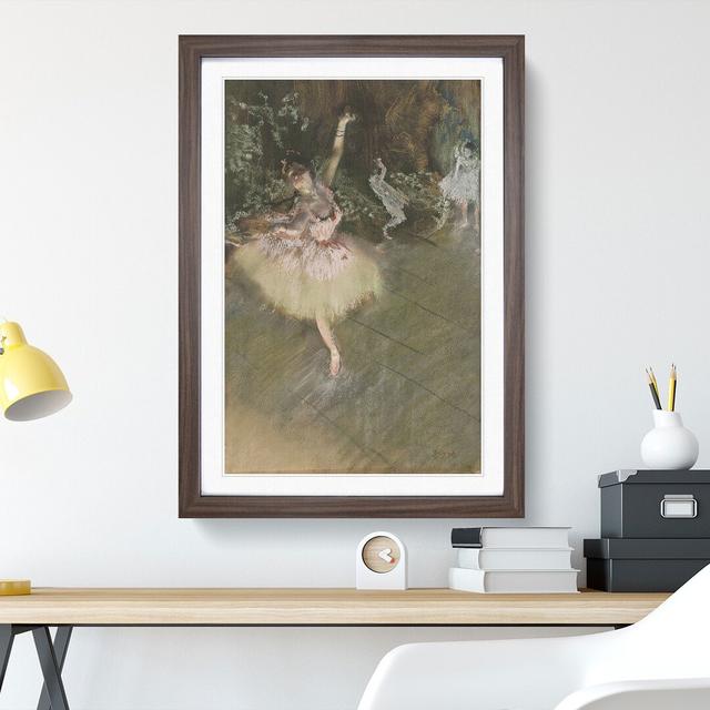 A Star Ballet Ballerina Dancer by Edgar Degas - Picture Frame Painting East Urban Home Frame Option: Walnut, Size: 90cm H x 65cm W x 2cm D on Productcaster.