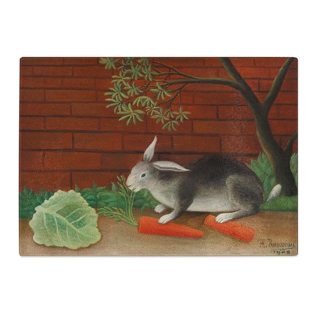 The Rabbit'S Meal by Henri Rousseau Chopping Board East Urban Home Size: 0.4cm H x 20cm W x 28.5cm L on Productcaster.