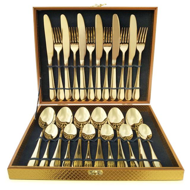 Canora Grey Aja 24 Piece Stainless Steel Cutlery Set , Service for 6 Canora Grey on Productcaster.