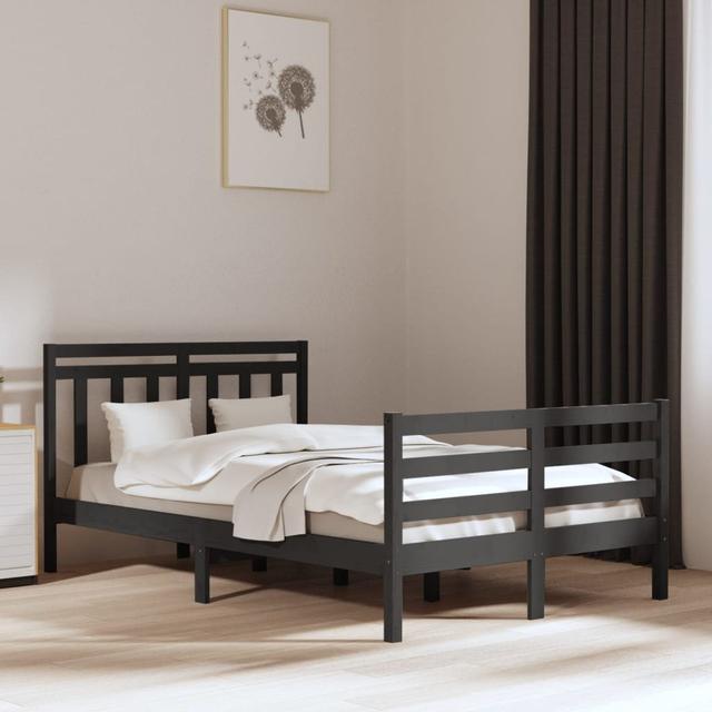 Jenesys Bed Frame 17 Stories Size: Double (4'6), Colour: Grey on Productcaster.