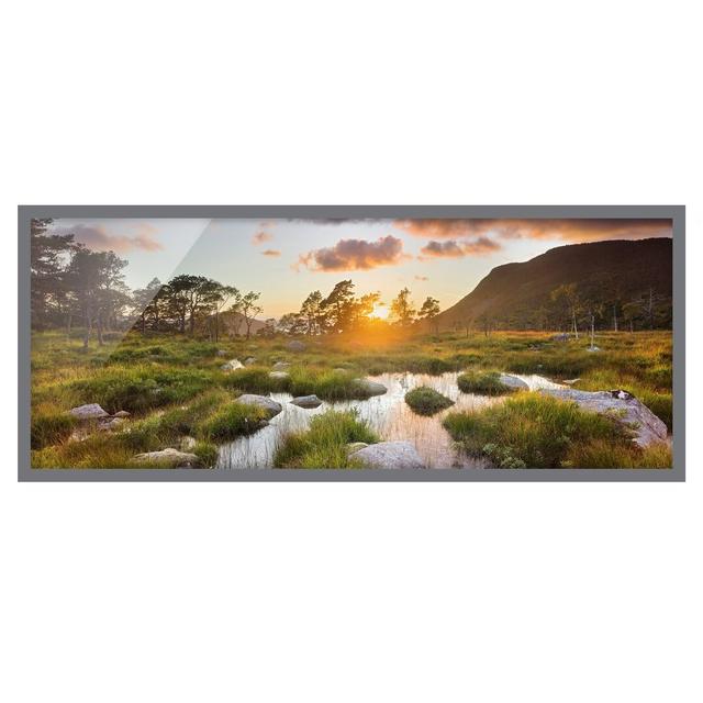 Tverrdalsbekken in Norway - Picture Frame Photograph Union Rustic Size: 50cm H x 130cm W x 2cm D, Frame Option: Grey on Productcaster.