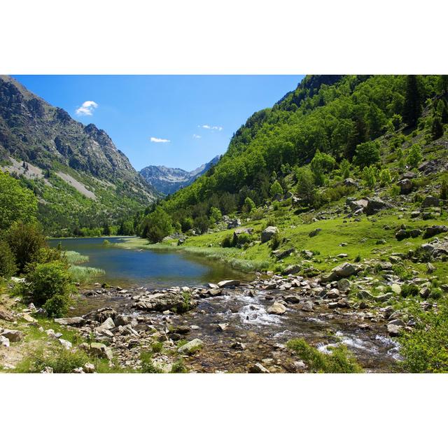 Mountain River by Jahmaica - Wrapped Canvas Print Alpen Home Size: 81cm H x 122cm W on Productcaster.