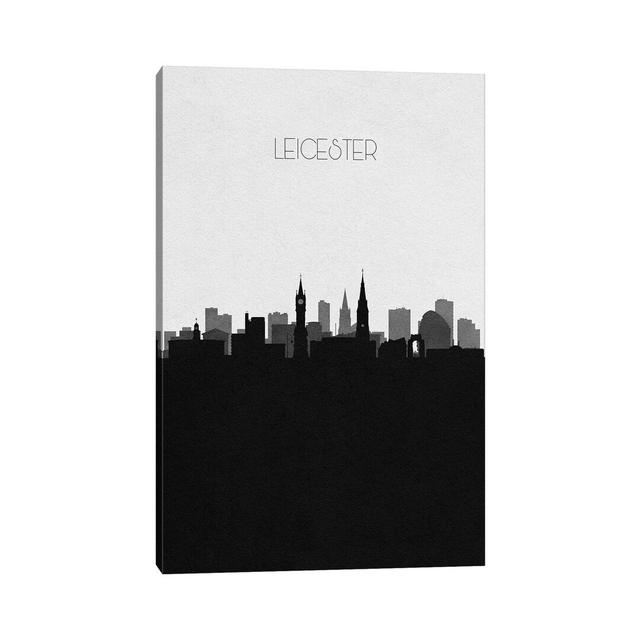 Leicester, England City Skyline by Ayse Deniz Akerman - Wrapped Canvas Print Ebern Designs Size: 45.72cm H x 30.48cm W x 1.91cm D on Productcaster.