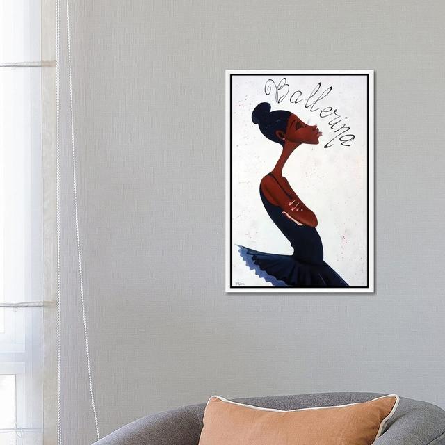 The Ballerina by Tiffani Glenn - Painting on Canvas Latitude Run Size: 66.04cm H x 45.72cm W x 3.81cm D, Format: White Framed on Productcaster.