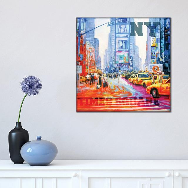 NY Times Square by Luc. - Wrapped Canvas Painting ClassicLiving Size: 45.72cm H x 45.72cm W x 3.81cm D on Productcaster.