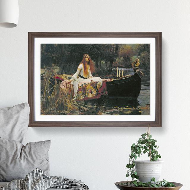 The Lady of Shalott by John William Waterhouse - Picture Frame Painting East Urban Home Frame Option: Walnut, Size: 36cm H x 48cm W x 2cm D on Productcaster.