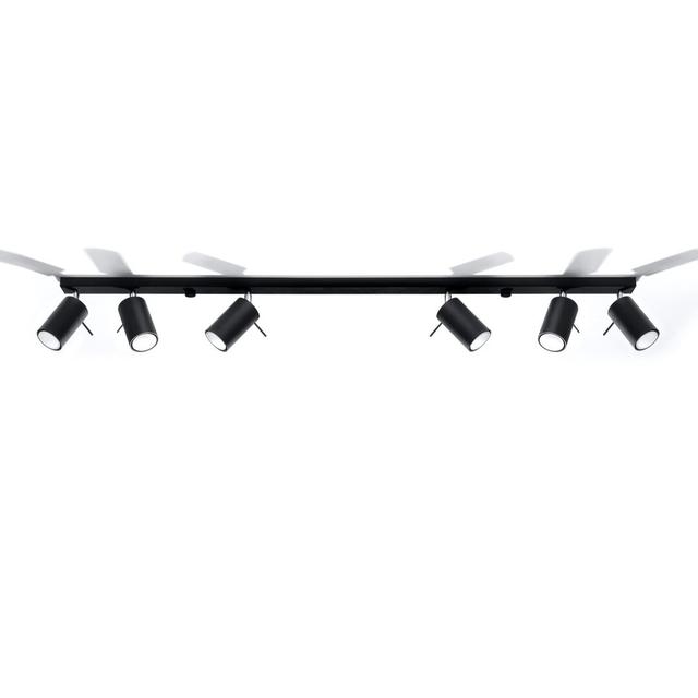 Ring 6-Light 8cm Flush Mount Ivy Bronx Fixture Finish: Black on Productcaster.