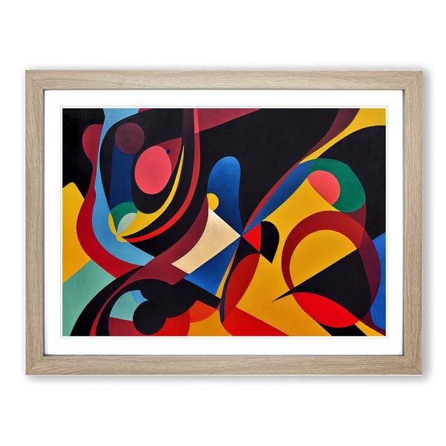 Divine Abstract - Picture Frame Painting Metro Lane Frame Colour: Oak, Size: 25cm H x 34cm W x 2cm D on Productcaster.