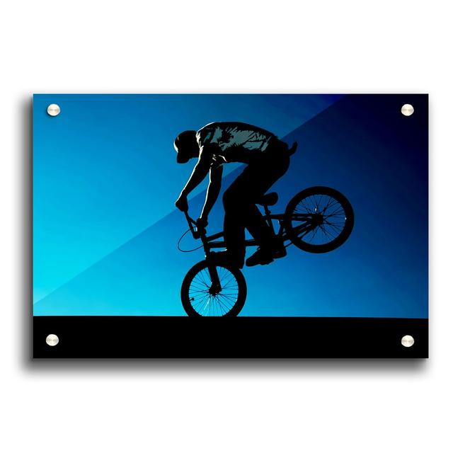 Bmx Front Wheelie - Unframed Photograph Print on Paper East Urban Home Size: 29.7cm H x 42cm W on Productcaster.