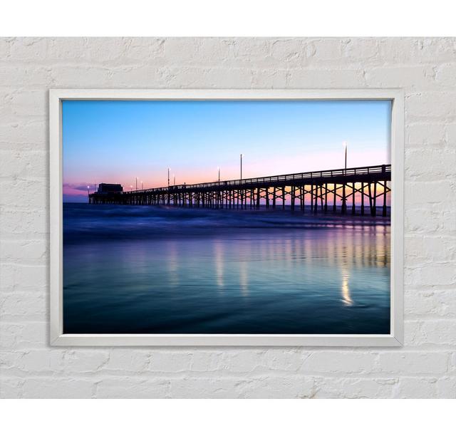 Pier Twilight - Single Picture Frame Art Prints on Canvas Bright Star Size: 84.1cm H x 118.9cm W x 3.3cm D on Productcaster.