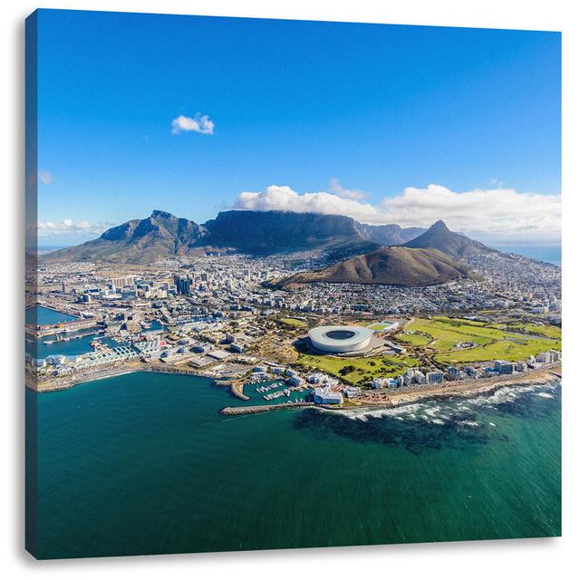 Leinwandbild Aerial View of Cape Town ModernMoments Größe: 70 cm H x 70 cm B x 1,8 cm T on Productcaster.