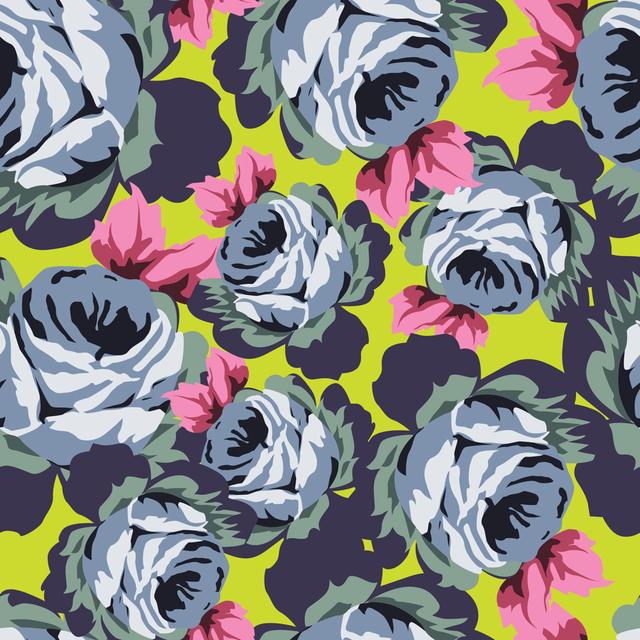 Seamless Rose Pattern by Engin Korkmaz - Wrapped Canvas Print Mercer41 Size: 122cm H x 122cm W x 3.8cm D on Productcaster.