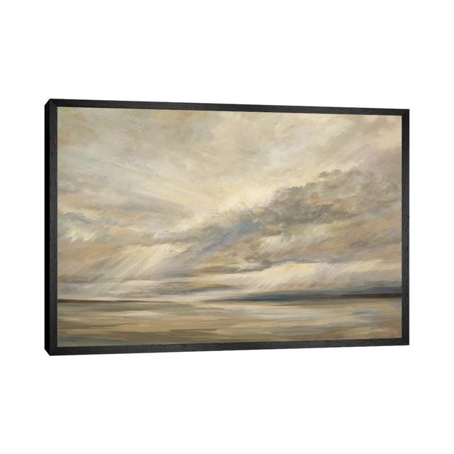 Storm On The Bay by Sheila Finch - Gallery-Wrapped Canvas Giclée on Canvas Metro Lane Format: Black Floater Framed, Size: 66.04cm H x 101.6cm W x 3.81 on Productcaster.