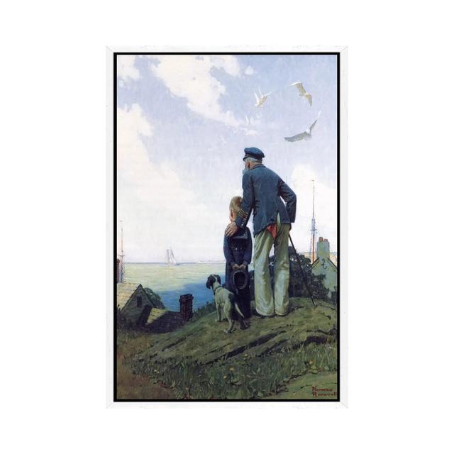 The Stay At Homes by Norman Rockwell - Print on Canvas Rosalind Wheeler Size: 66.04cm H x 45.72cm W x 3.81cm D, Format: White Framed Canvas on Productcaster.