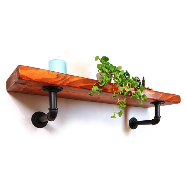 Lianne Bracket Shelf Borough Wharf Size: 17cm H x 60cm W x 22.5cm D on Productcaster.