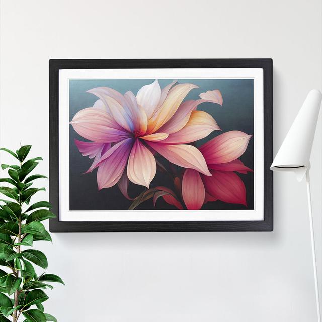 Eye Opening Modern Flowers - Picture Frame Graphic Art Marlow Home Co. Frame Colour: Black, Size: 34cm H x 46cm W x 2cm D on Productcaster.