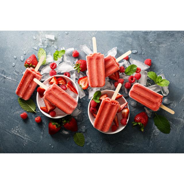 Ice Cream Popsicles by Veselovaelena - Wrapped Canvas Photograph 17 Stories Size: 51cm H x 76cm W on Productcaster.