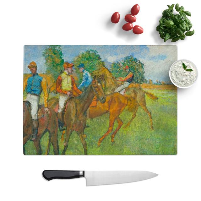 Before the Race by Edgar Degas Chopping Board East Urban Home Size: 0.4cm H x 28.5cm W x 39cm L on Productcaster.