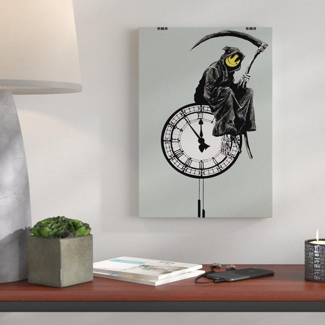 'Banksy Grin Reaper Graffiti Wall Art' Graphic Art East Urban Home Size: 42 x 29.7cm on Productcaster.