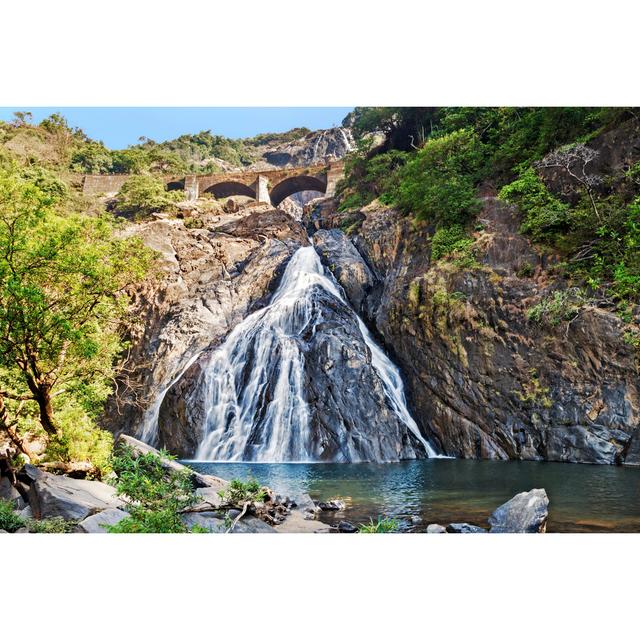 Dudhsagar Falls by Mnf74 - Wrapped Canvas Photograph Alpen Home Size: 51cm H x 76cm W on Productcaster.