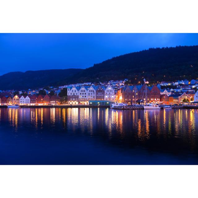 Mraz Bergen Panorama by Scanrail - Print Latitude Run Size: 81cm H x 122cm W x 3.8cm D on Productcaster.