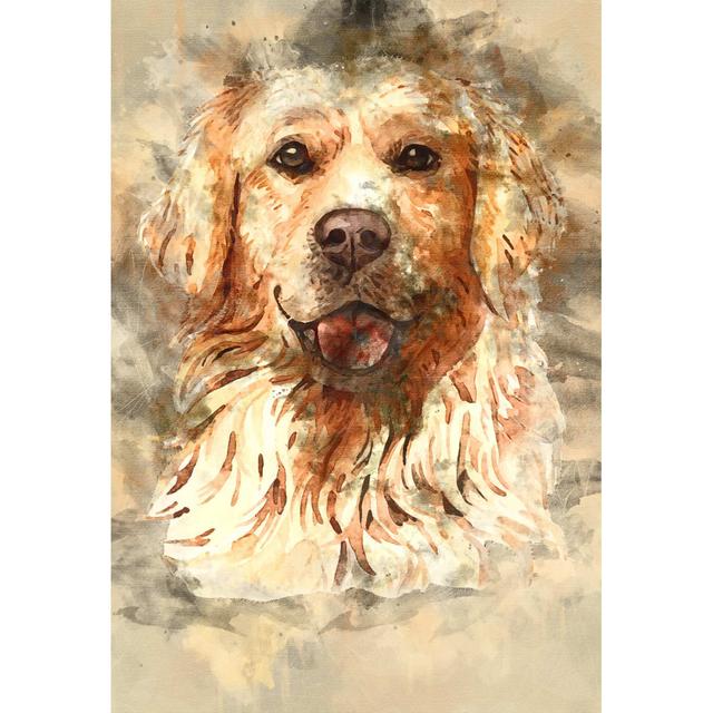 Golden Retriever - Unframed Painting Rosalind Wheeler Format: Gallery Metal, Size: 60cm H x 40cm W on Productcaster.