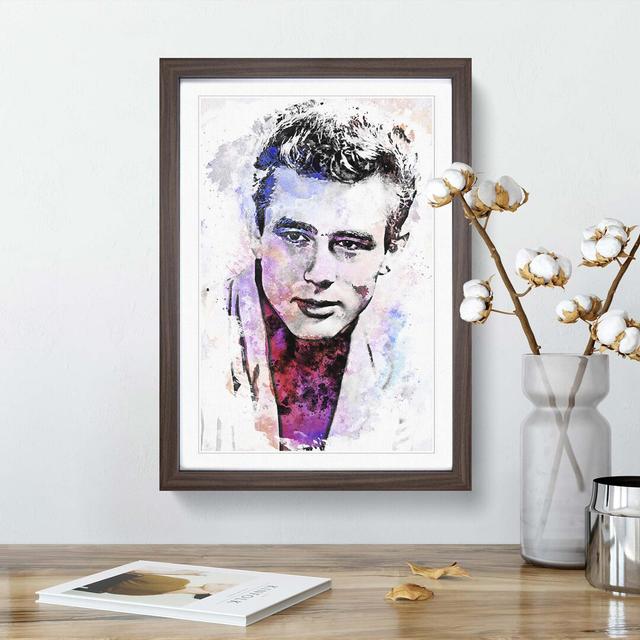 James Dean in Abstract - Picture Frame Graphic Art Print East Urban Home Format: Walnut Framed, Size: 48cm H x 36cm W x 2cm D on Productcaster.