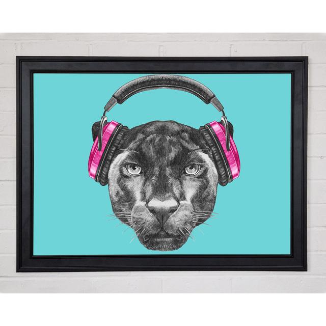 Headphone Jaguar Dj Framed Print Happy Larry Size: 59.7cm H x 84.1cm W x 1.5cm D on Productcaster.