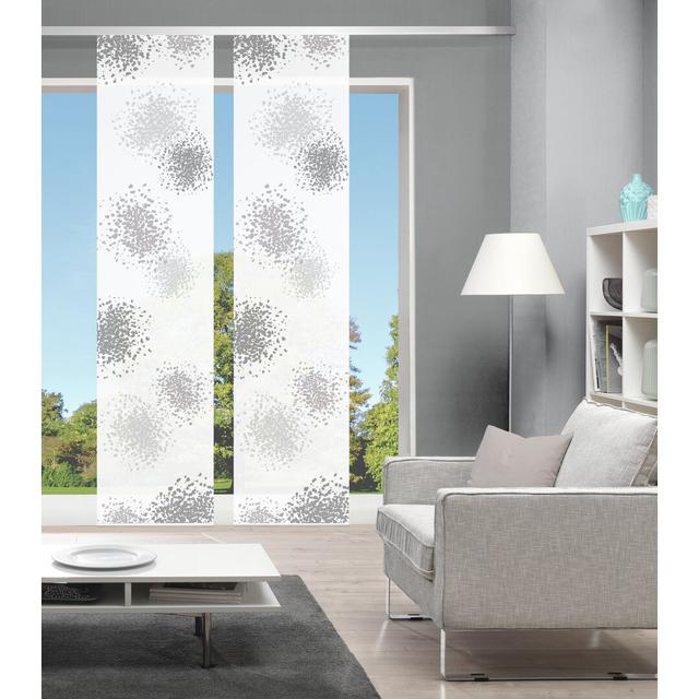 Peake Pastore Track Insert Semi Sheer Sliding Panel (Set of 2) Ebern Designs Colour: Grey on Productcaster.